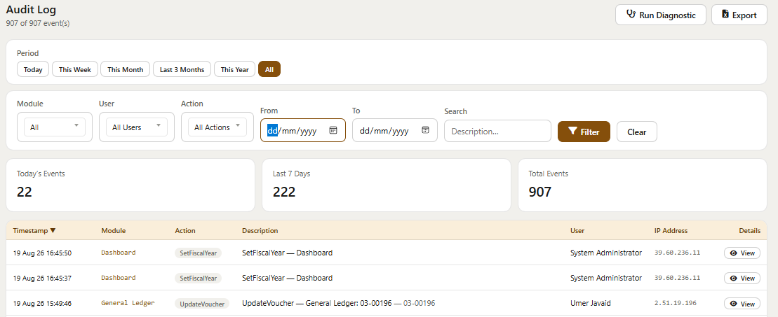 PeridotX Services Management System screenshot